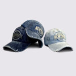 New York Distressed Denim Cap