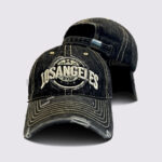 Vintage Washed "Los Angeles" Embroidered Denim Cap - Image 4