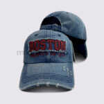 Boston Distressed Denim Cap - Image 2