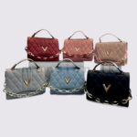 Quilted Top Handle Sling Bag