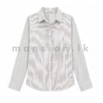 Fine Pinstripe Cotton Shirt Black