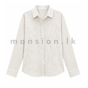 Fine Pinstripe Cotton Shirt Ash
