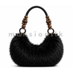 Plush Beaded Shoulder Bag - Image 2