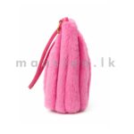 Striped Faux Fur Shoulder Bag - Image 3