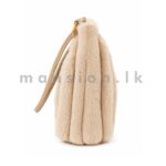 Striped Faux Fur Shoulder Bag - Image 5