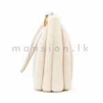 Striped Faux Fur Shoulder Bag - Image 9