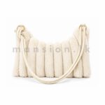 Striped Faux Fur Shoulder Bag - Image 8
