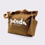 Panda Jute Tote Bag with Detachable Zip Pouch - Image 8