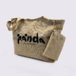 Panda Jute Tote Bag with Detachable Zip Pouch - Image 11