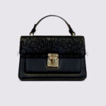 Floral Embossed Top-Handle Handbag - Image 2