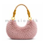 Plush Beaded Shoulder Bag - Image 4