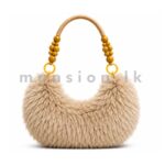 Plush Beaded Shoulder Bag - Image 5