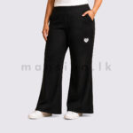 Flannel Bootcut Bottom - Black