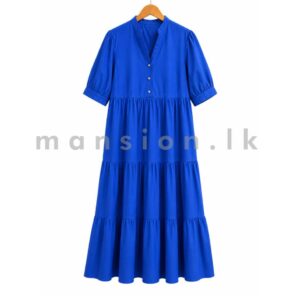Blue Tiered Dress
