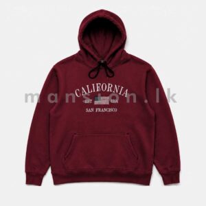California San Francisco Graphic Pullover Hoodie - Maroon
