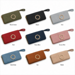 Ring Detail Double-Zipper Purse